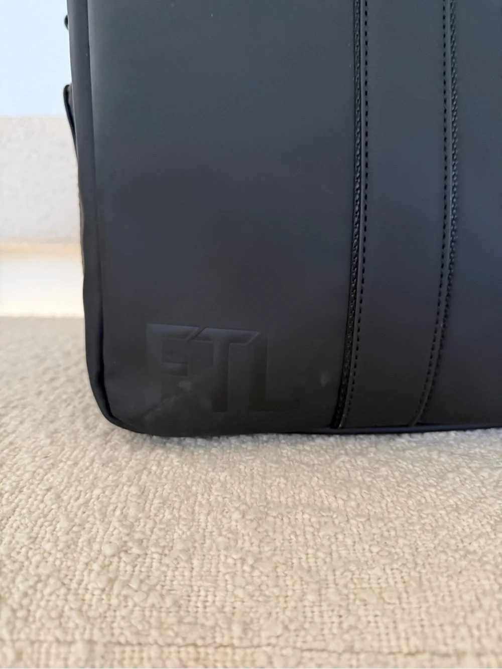 FTL brand. Black Men's Travel Duffel Bag - Sleek Carryall